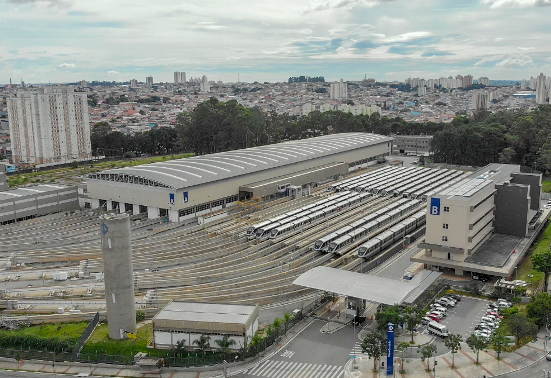Imagem de referência de Pátio Oratório, descrito nos dados abertos como pátio dos trens de monotrilho da Linha 15 Prata em São Paulo