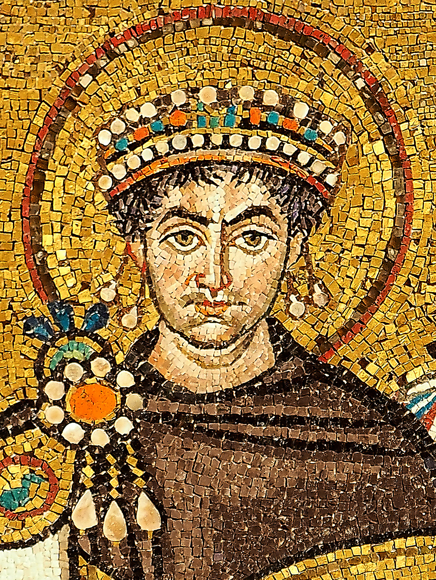 Imagem de referência de Justiniano I, descrito nos dados abertos como imperador Bizantino (527–565)