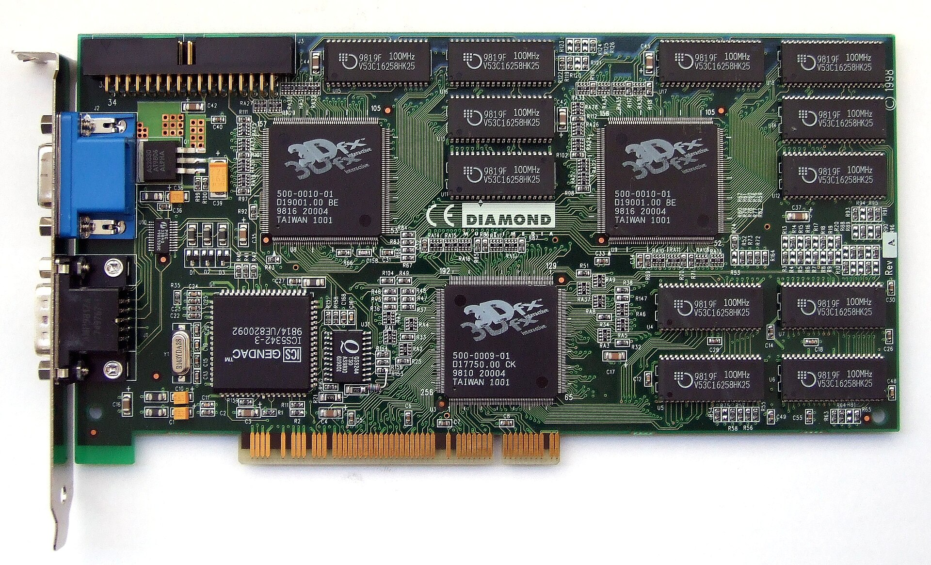 Imagem de referência de 3dfx, descrito nos dados abertos como empresa especializada na fabricação de processadores gráficos para aceleração 3D e, mais tarde, placas gráficas