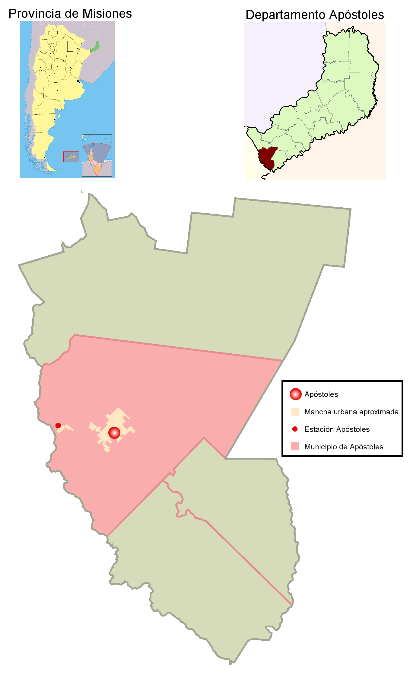 Imagem de referência relacionada a Apóstoles, item descrito como cidade em Misiones, Argentina