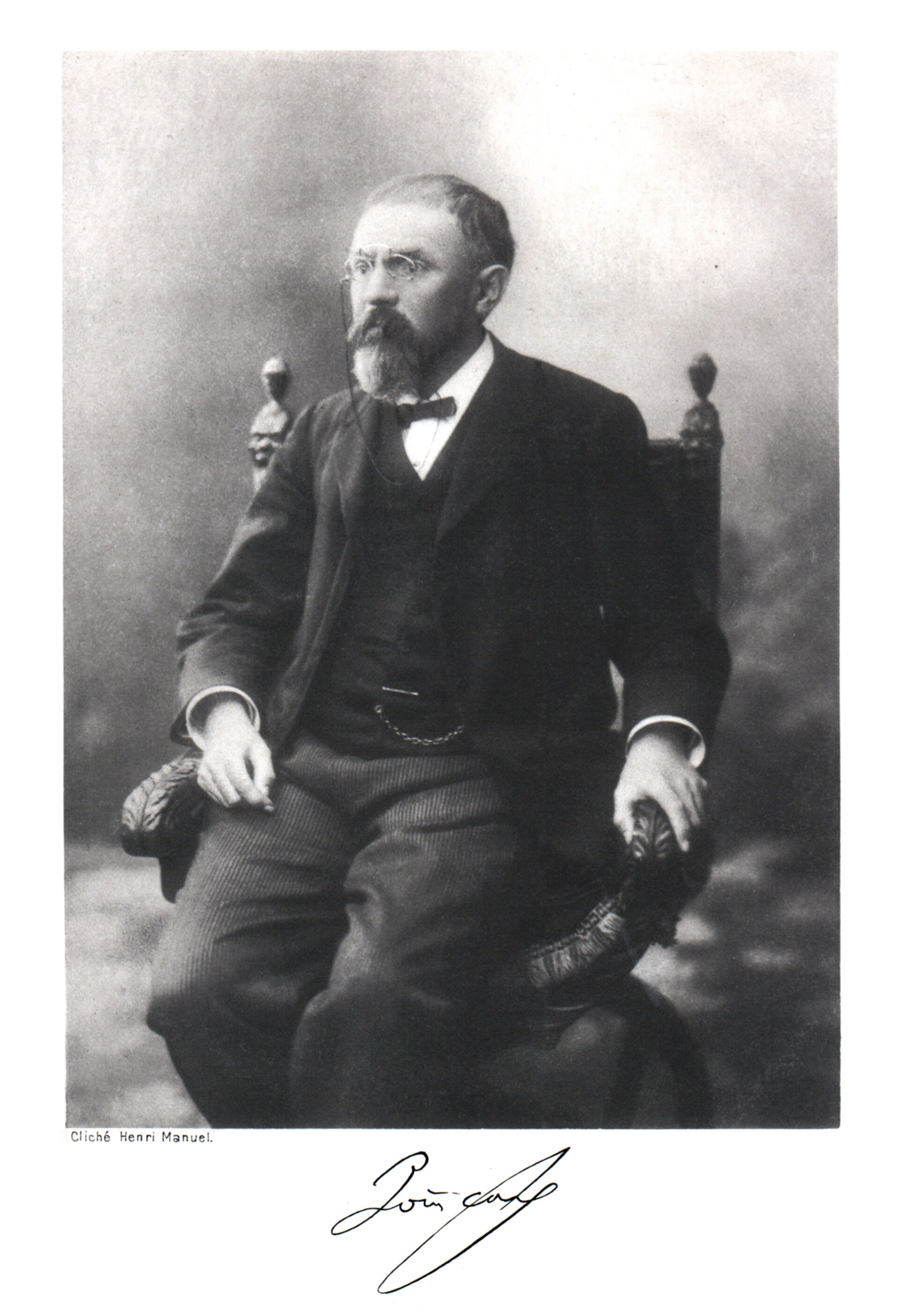 Imagem de referência relacionada a Henri Poincaré, item descrito como matemático francês