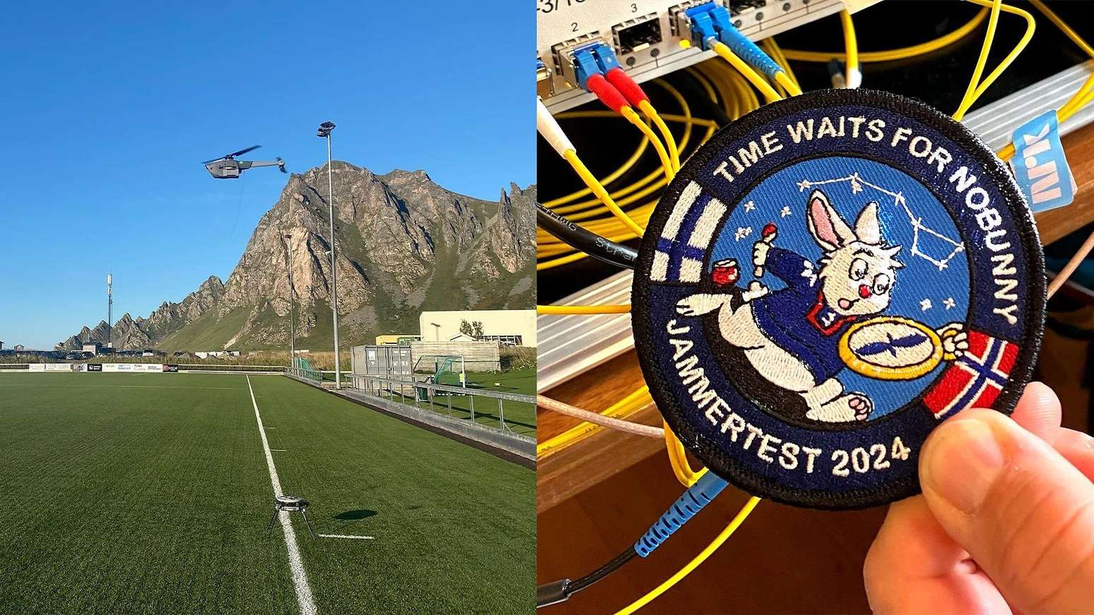 O Jammertest &eacute; realizado anualmente. &Agrave; direita, o patch de tecido com o coelho da edi&ccedil;&atilde;o de 2024