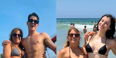 Bella Longuinho com a m&atilde;e antes e depois da transi&ccedil;&atilde;o Foto: Reprodu&ccedil;&atilde;o | Instagram