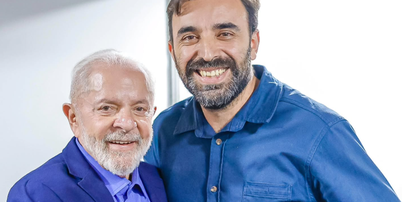 Lula e Jo&atilde;o Pedro Mehl, que lidera o Movimento Cultura com Lula Foto: Reprodu&ccedil;&atilde;o/Instagram/jpmehl
