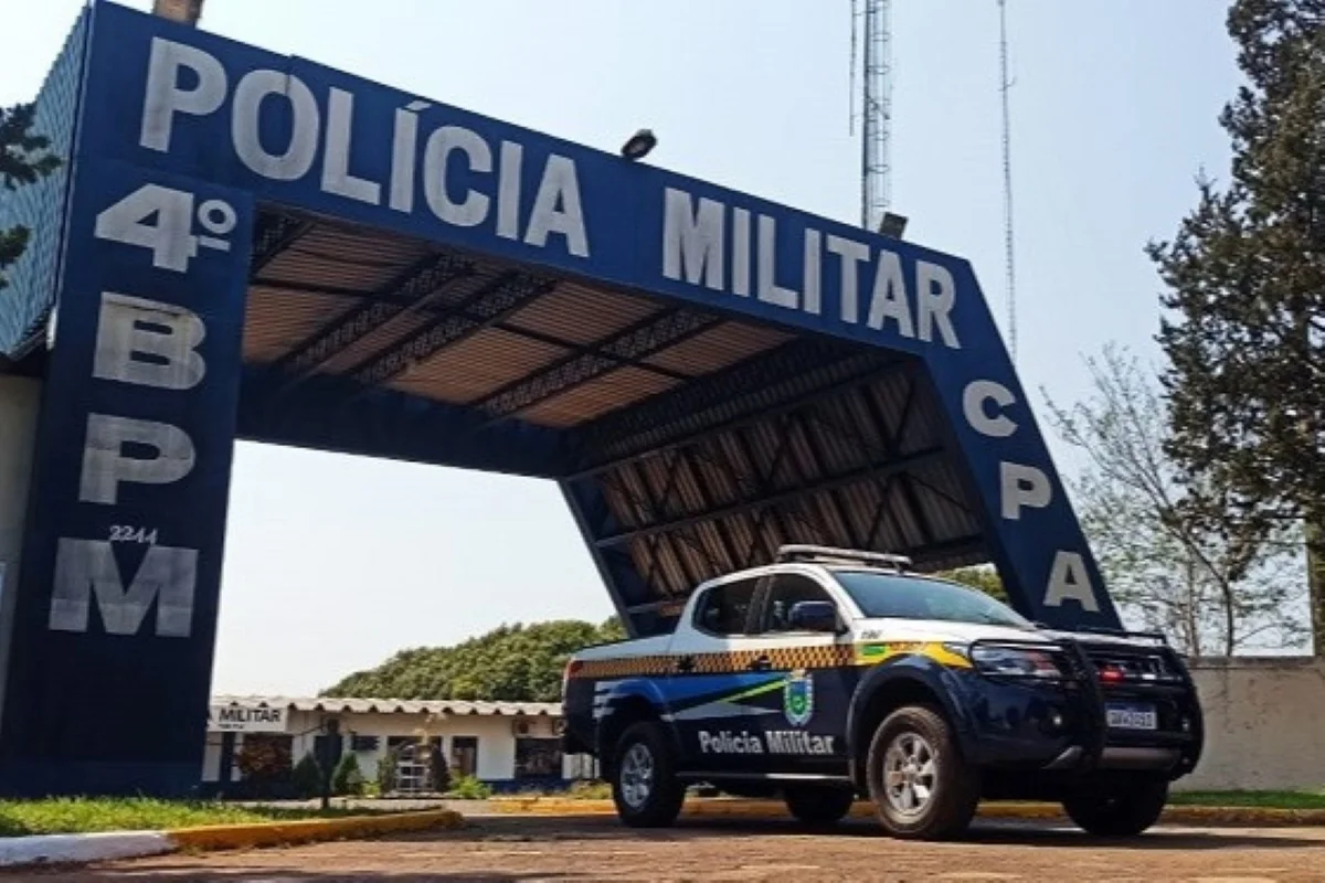 Imagem colorida mostra 4º BPM (Batalhão de Polícia Militar), em Ponta Porã - Metrópoles