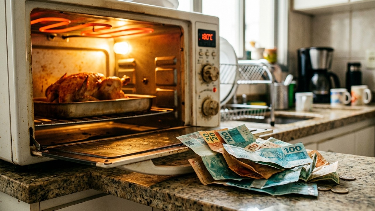 O forno elétrico ligado por 1 hora a 1.500 watts gasta o equivalente a assistir TV por 15 horas e preaquecer só o necessário economiza o suficiente para pagar um rango de padaria