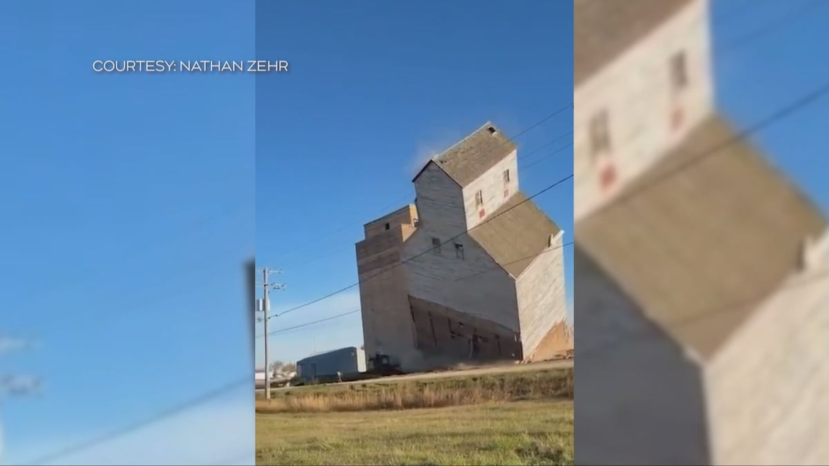 See how this collapsed grain elevator caused a power outage
