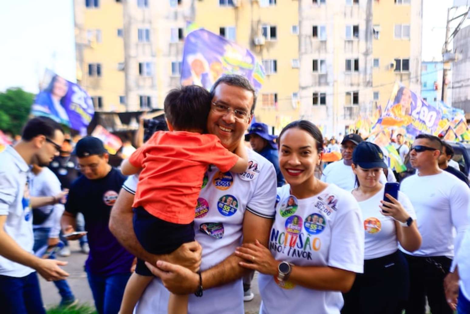 Governador eleito do Amap&aacute;, Dr. Furlan (PSD), e a mulher, a senadora eleita Rayssa Furlan (Podemos)