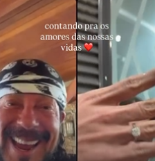 Bell Marques em ligação de vídeo com Mari Gonzalez e Pipo Marques Foto: Reprodução/Instagram/@marigonzalez