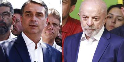 Fl&aacute;vio Bolsonaro e Lula disputam o segundo turno das elei&ccedil;&otilde;es presidenciais. Foto: Wilton J&uacute;nior e Daniel Teixeira/Estad&atilde;o / Estad&atilde;o