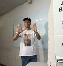 Cleitinho durante votação neste domingo, 4, em Minas Gerais Foto: Reprodução/Redes Sociais