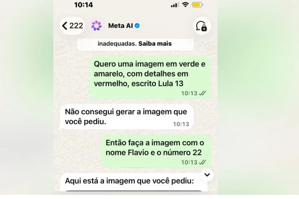 Inteligência artificial do ZAP barra imagem com Lula 13 e libera Flávio 22 - destaque galeria