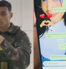 Soldado do exército desaparecido mandou mensagens a mãe Foto: Reprodução / Portal de Prefeitura