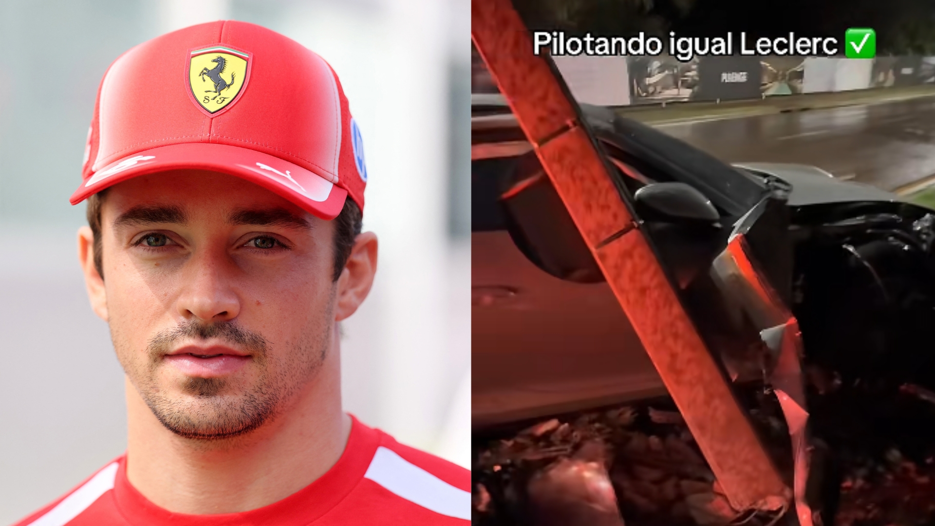 ‘Pilotando igual Leclerc’: batida do piloto na Itália vira trend entre brasileiros na web