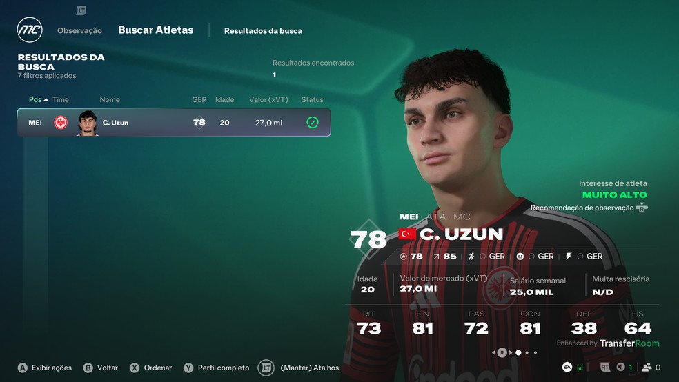 EA FC 27: 10 meias mais promissores para contratar no Modo Carreira