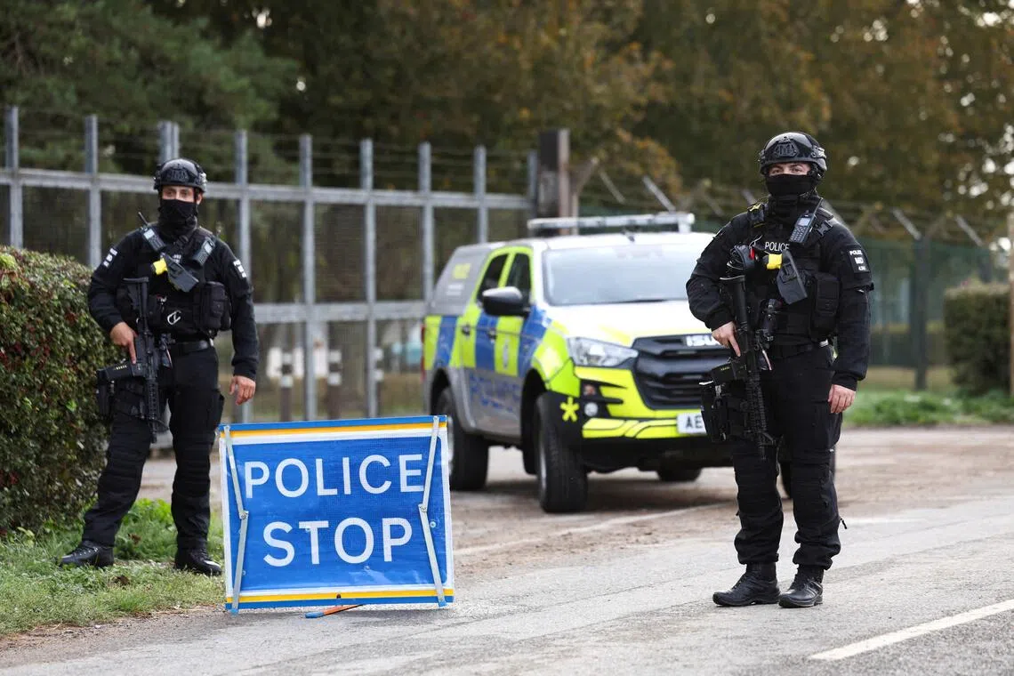 A 24-year-old British citizen and a 25-year-old UK-Iranian dual national, both from London, have been arrested “on suspicion of assisting a foreign intelligence service” over September’s incident at Fairford airbase in south-west England.