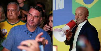 Flávio Bolsonaro e Lula vão disputar o 2º turno Foto: Montagem/Diego Herculano/Brian Snyder / Reuters