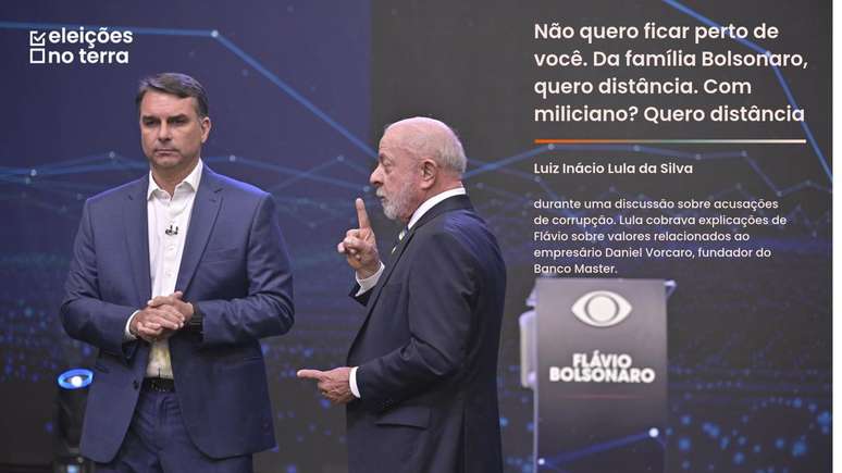 'Miliciano', 'malandro' e 'corrupto': veja as frases marcantes do debate da Band entre Lula e Flávio Bolsonaro