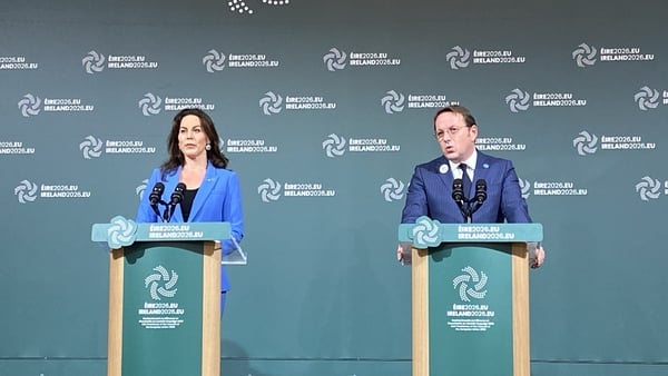 Minister for Health and the EU Health Commissioner at today's meeting in Dublin Castle