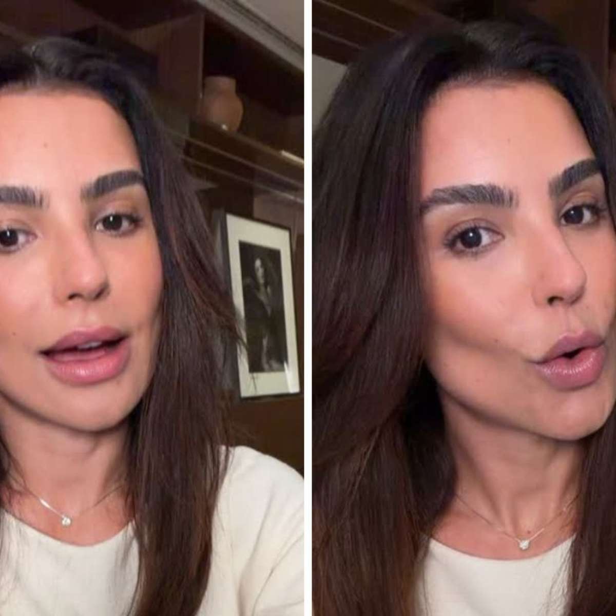 Cíntia Chagas afirma que não deixa passar erros gramaticais: 'Corrijo até na hora H'