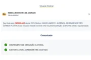 Situação eleitoral de Rebeca Andrade