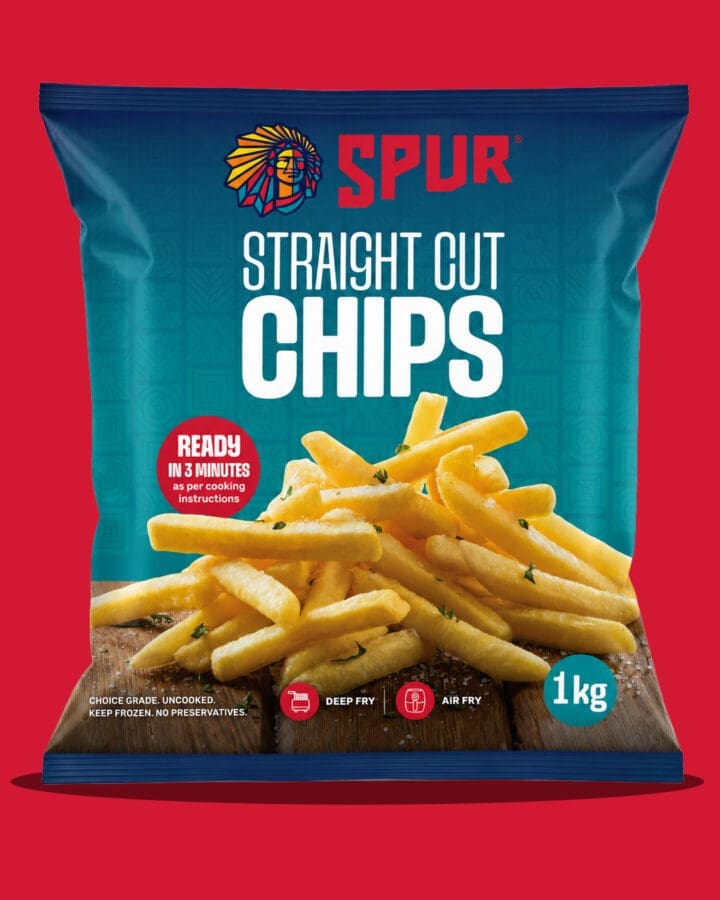 Agora as batatas fritas Spur serão vendidas congeladas em lojas sul-africanas.
